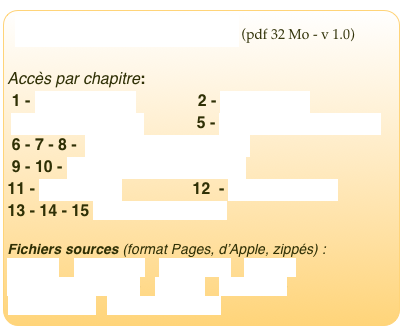 MANUEL SVT 4 COMPLET (pdf 32 Mo - v 1.0)
 
Accès par chapitre:
 1 - Séismes                      2 - Volcanisme
 3 - 4 - Tectonique            5 - Risques géologiques
 6 - 7 - 8 -  Reproduction sexuée
 9 - 10 - Puberté et hormones    
11 - Grossesse                12  - Contraception 
13 - 14 - 15 Système nerveux

Fichiers sources (format Pages, d’Apple, zippés) :
séismes    volcanisme    Tectonique    Risques
Reproduction sexuée    Puberté    Grossesse
Contraception    Système nerveux